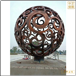 鑄銅關公 室外廣場大型球雕塑價格
