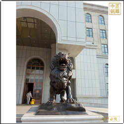 鑄銅關(guān)公 酒店門(mén)口大型銅獅子雕塑