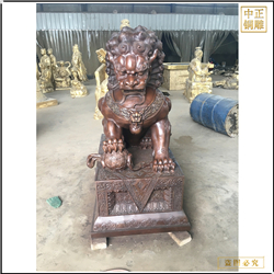 銅純瑞獸銅獅子廠家