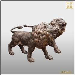 文廟大門(mén)守門(mén)雄獅雕塑 文廟大門(mén)守門(mén)雄獅雕塑