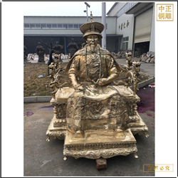 鑄銅關公 古代康熙皇帝銅雕塑