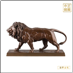 鑄銅關(guān)公 銅雕獅子圖片