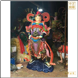 寺廟鑄銅貼金韋陀佛像 寺廟鑄銅貼金韋陀佛像