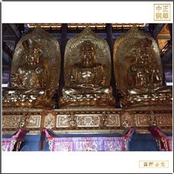 大型寺廟貼金西方三圣佛像 大型寺廟貼金西方三圣佛像
