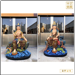 鑄銅關(guān)公 定制小型普賢菩薩銅佛像廠