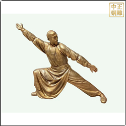 鑄銅關公 古代人物打太極銅雕塑