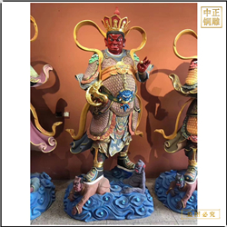 鑄銅關公 彩繪四大天王佛像雕塑