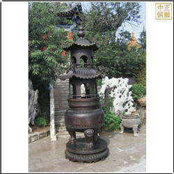 鑄銅關公 寺廟大型銅香爐