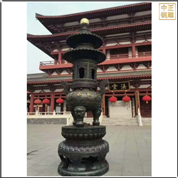 鑄銅關公 寺廟圓形香爐定做