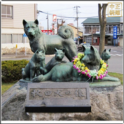 秋田狗銅雕塑 秋田狗銅雕塑