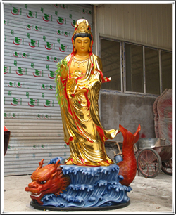 鰲魚觀音雕塑 鰲魚觀音雕塑