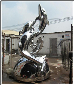 不銹鋼海豚雕塑 不銹鋼海豚雕塑